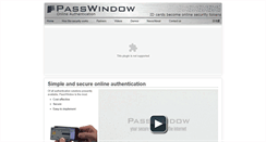 Desktop Screenshot of passwindow.com
